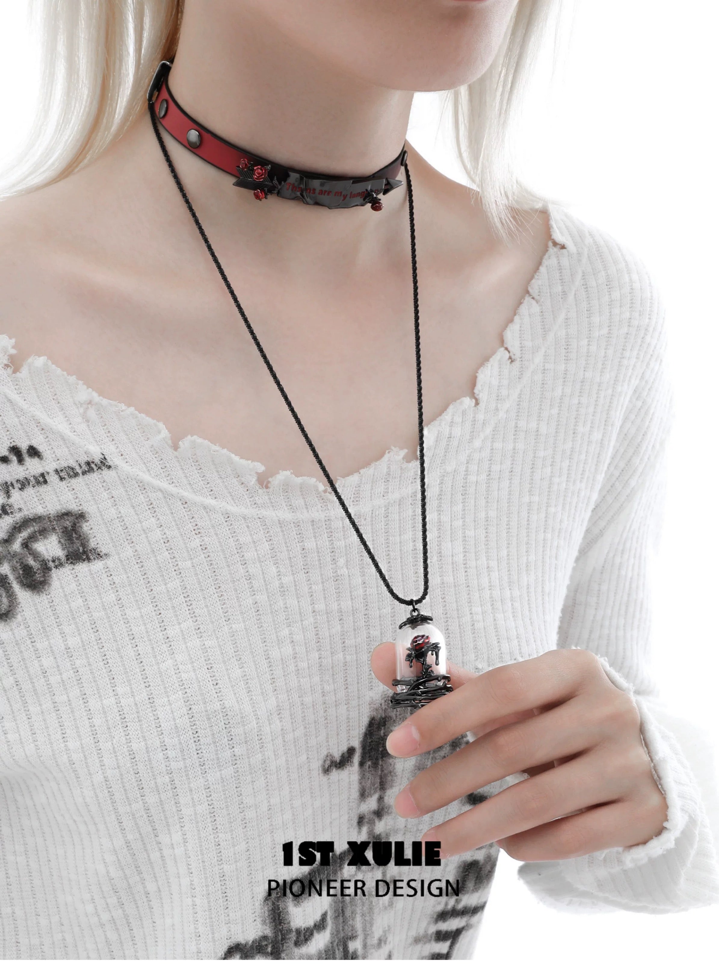 暮色蔷薇 - Twilight Rose Beauty & The Beast Necklace