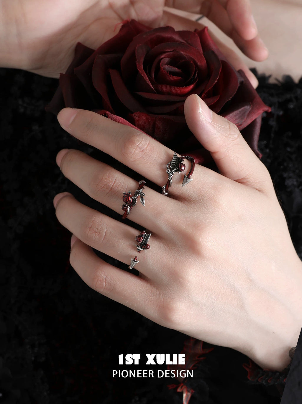 暮色蔷薇 - Twilight Rose S925 Silver Ring Set