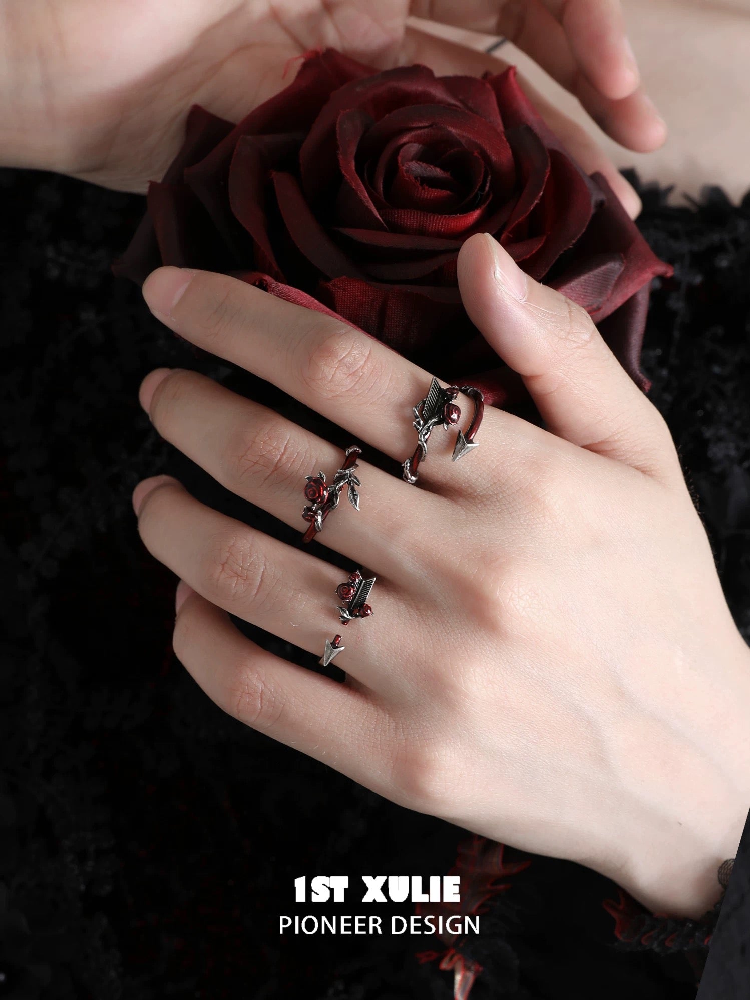 暮色蔷薇 - Twilight Rose S925 Silver Ring Set