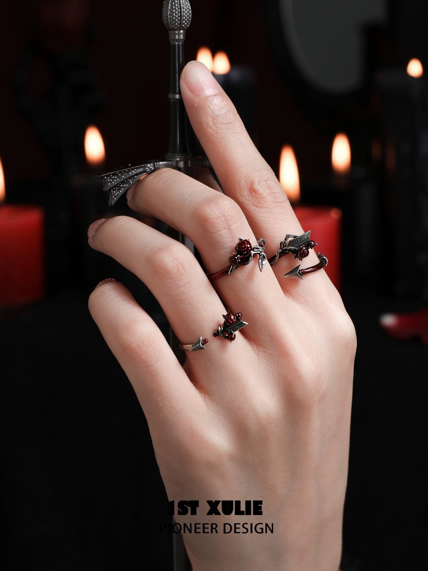 暮色蔷薇 - Twilight Rose S925 Silver Ring Set