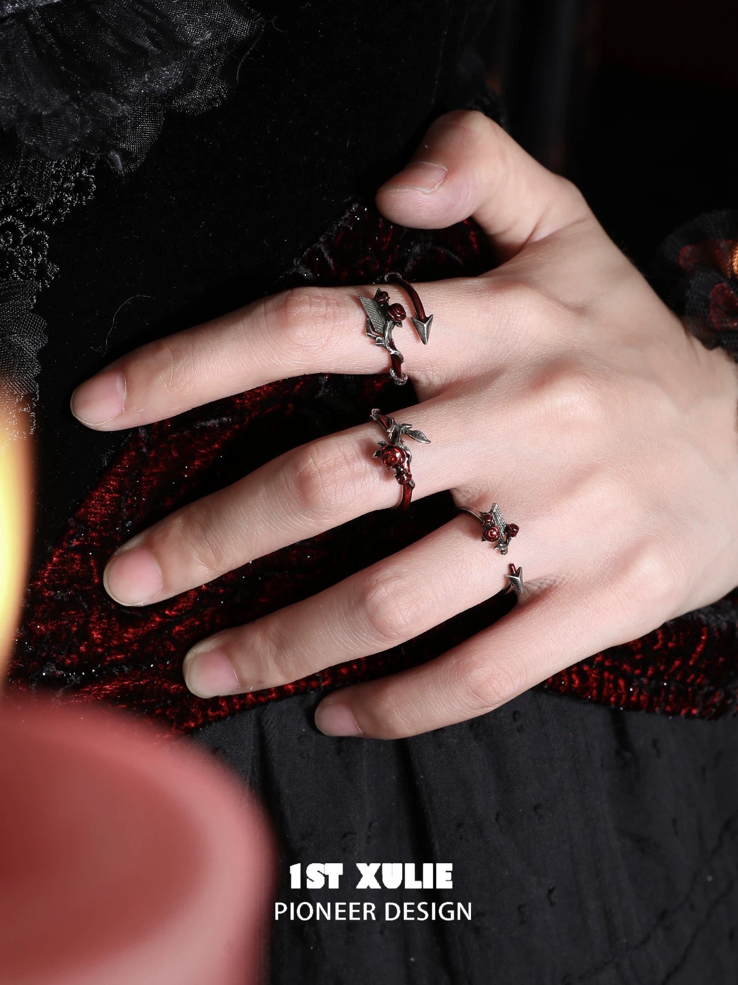 暮色蔷薇 - Twilight Rose S925 Silver Ring Set