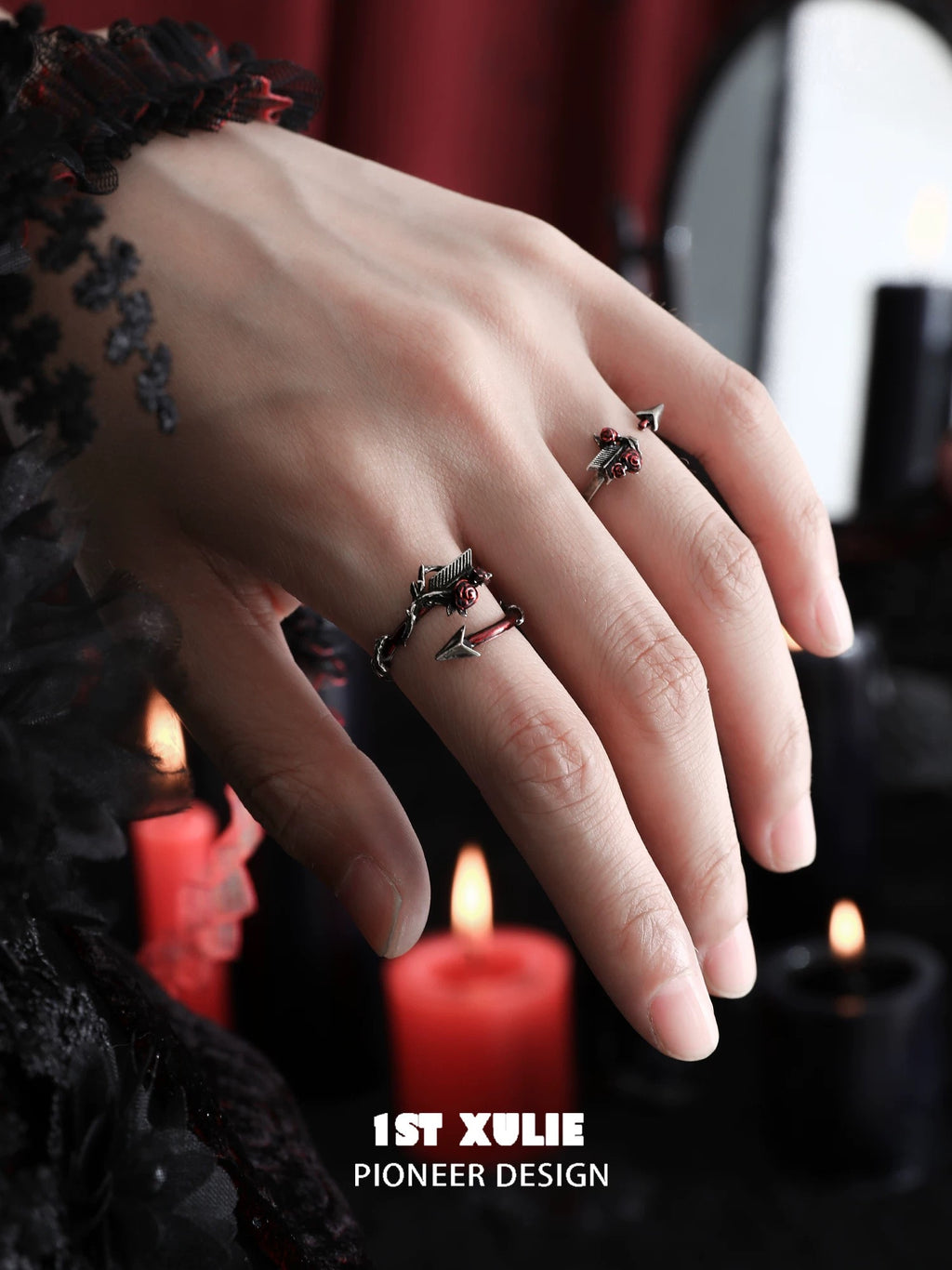 暮色蔷薇 - Twilight Rose S925 Silver Ring Set