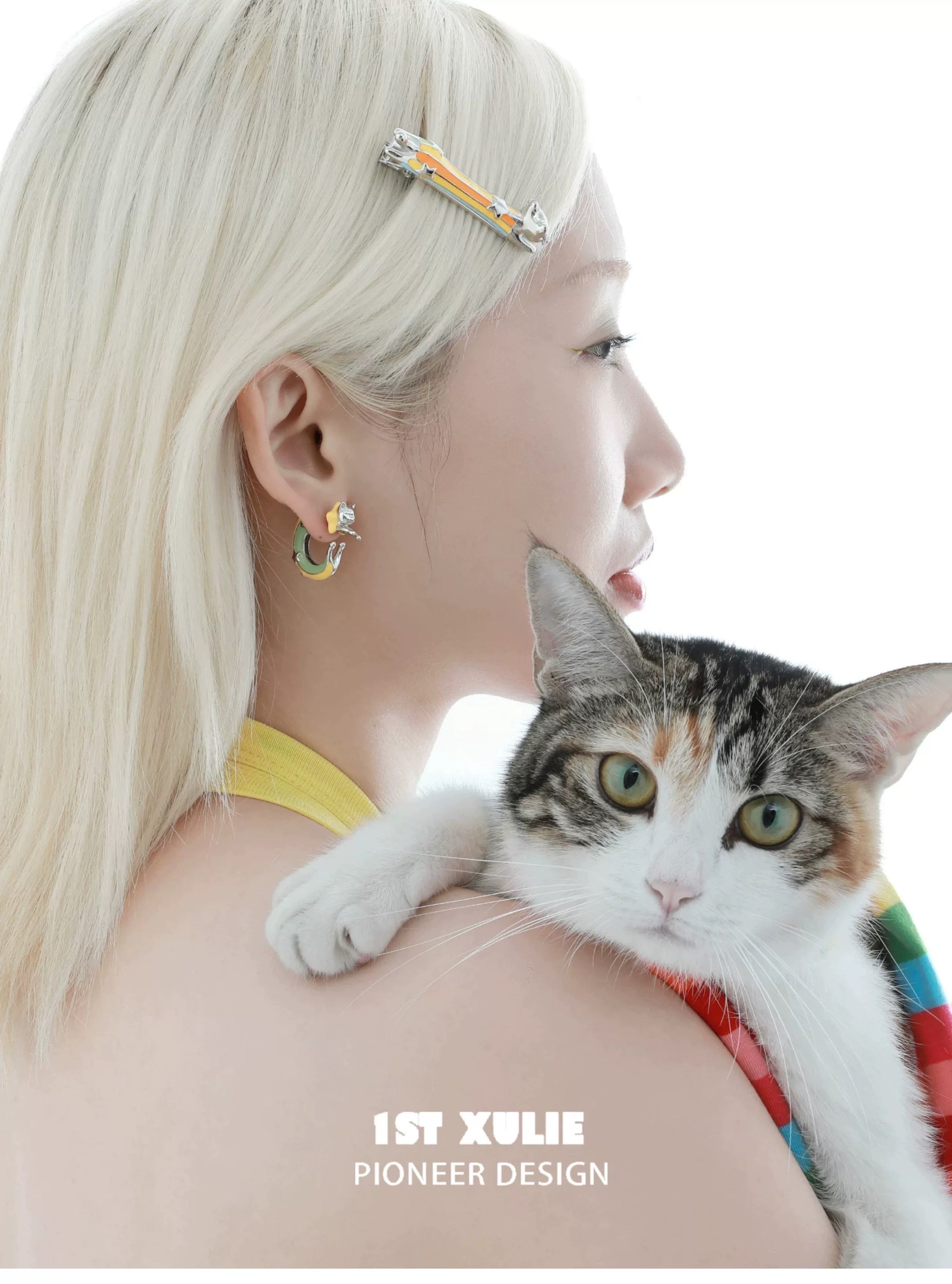 彩虹小猫 - Rainbow Cat - Hair Clip