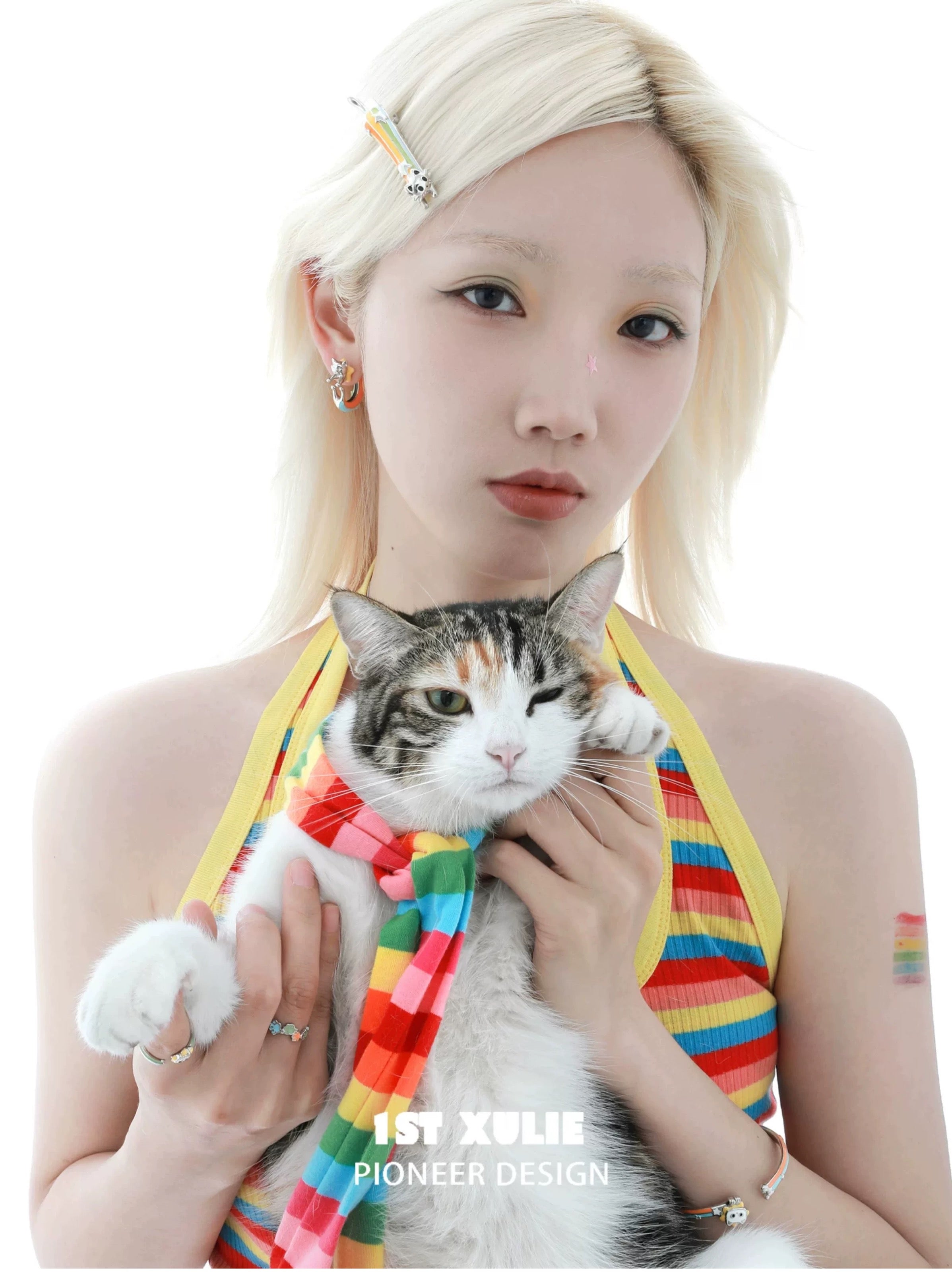 彩虹小猫 - Rainbow Cat - Hair Clip