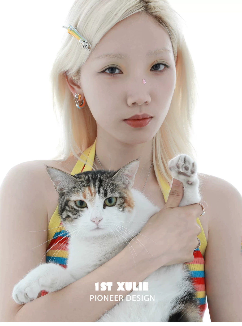 彩虹小猫 - Rainbow Cat - Hair Clip