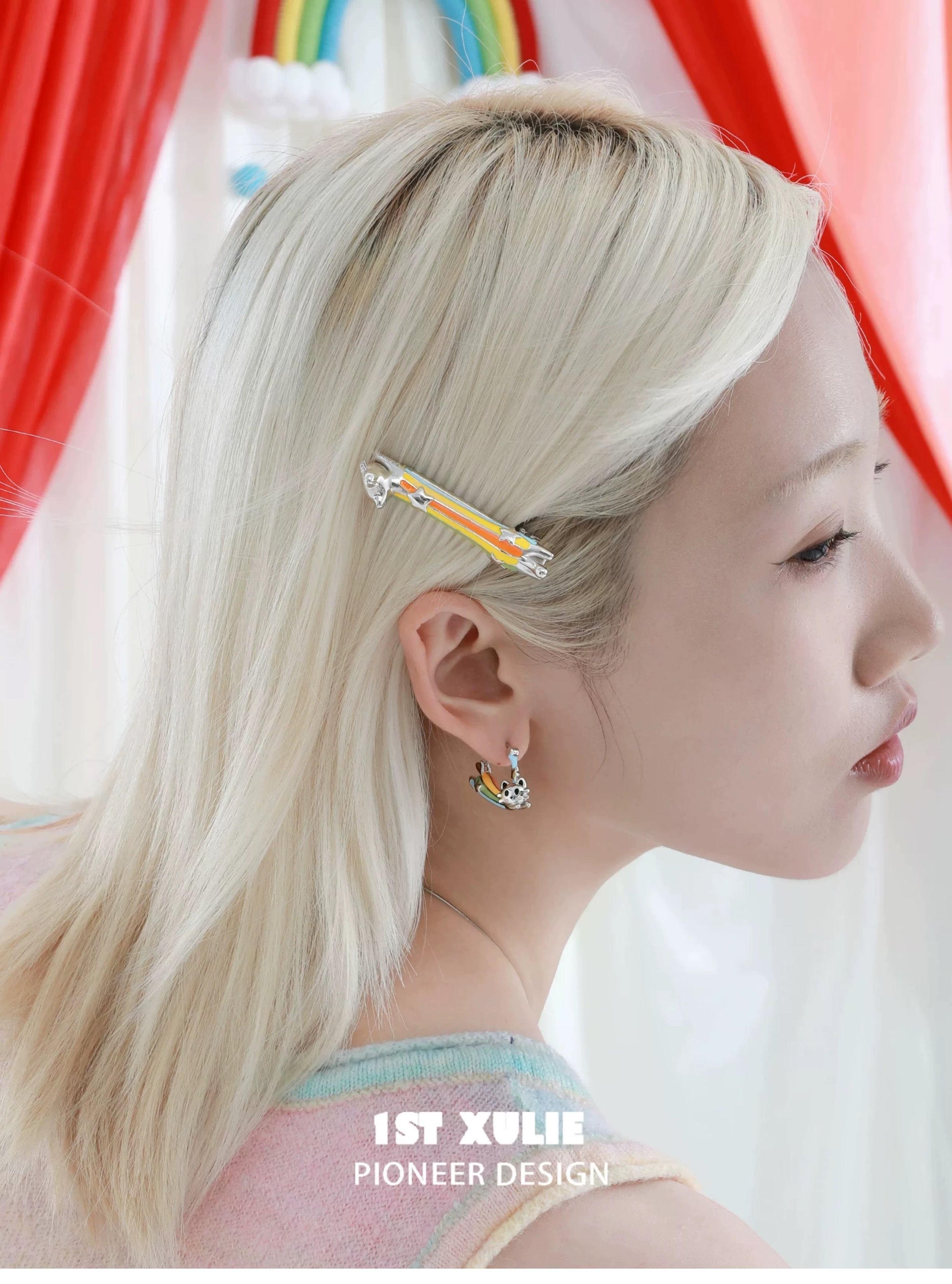 彩虹小猫 - Rainbow Cat - Hair Clip