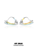 彩虹小猫 - Rainbow Cat - Hoop Earrings