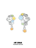 彩虹小猫 - Rainbow Cat - Paws Huggie Earrings