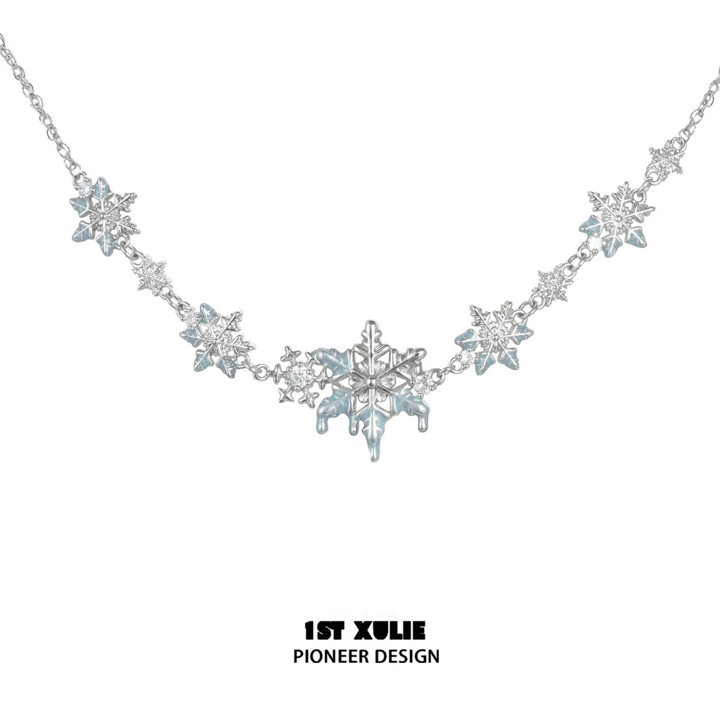 雪国之境 - The Snow Kingdom - Snowflakes Necklace Set