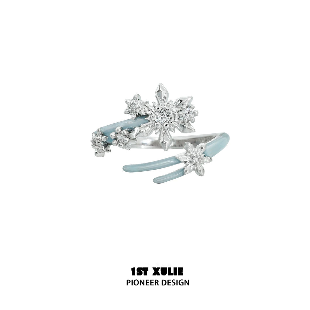 雪国之境 - The Snow Kingdom - Snowflakes Couple Ring