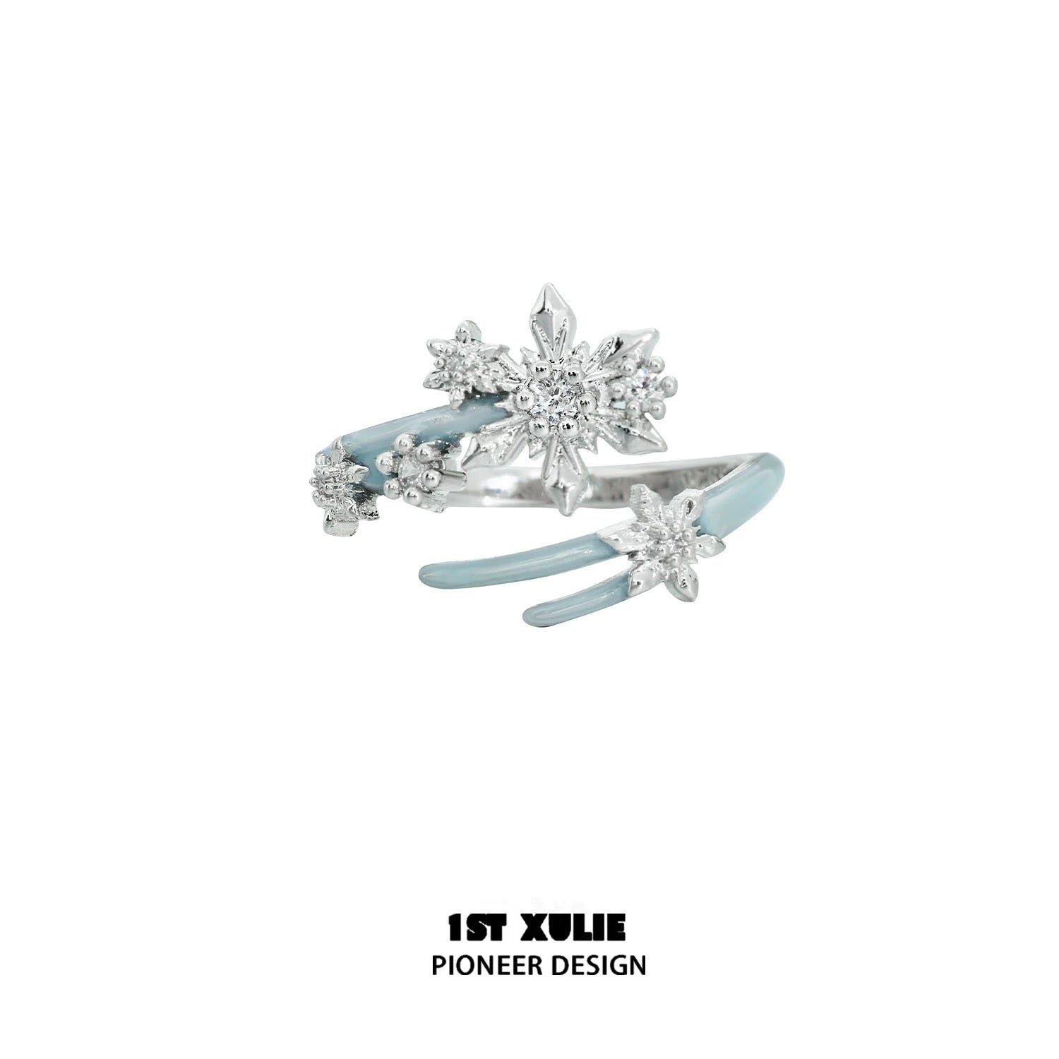 雪国之境 - The Snow Kingdom - Snowflakes Couple Ring