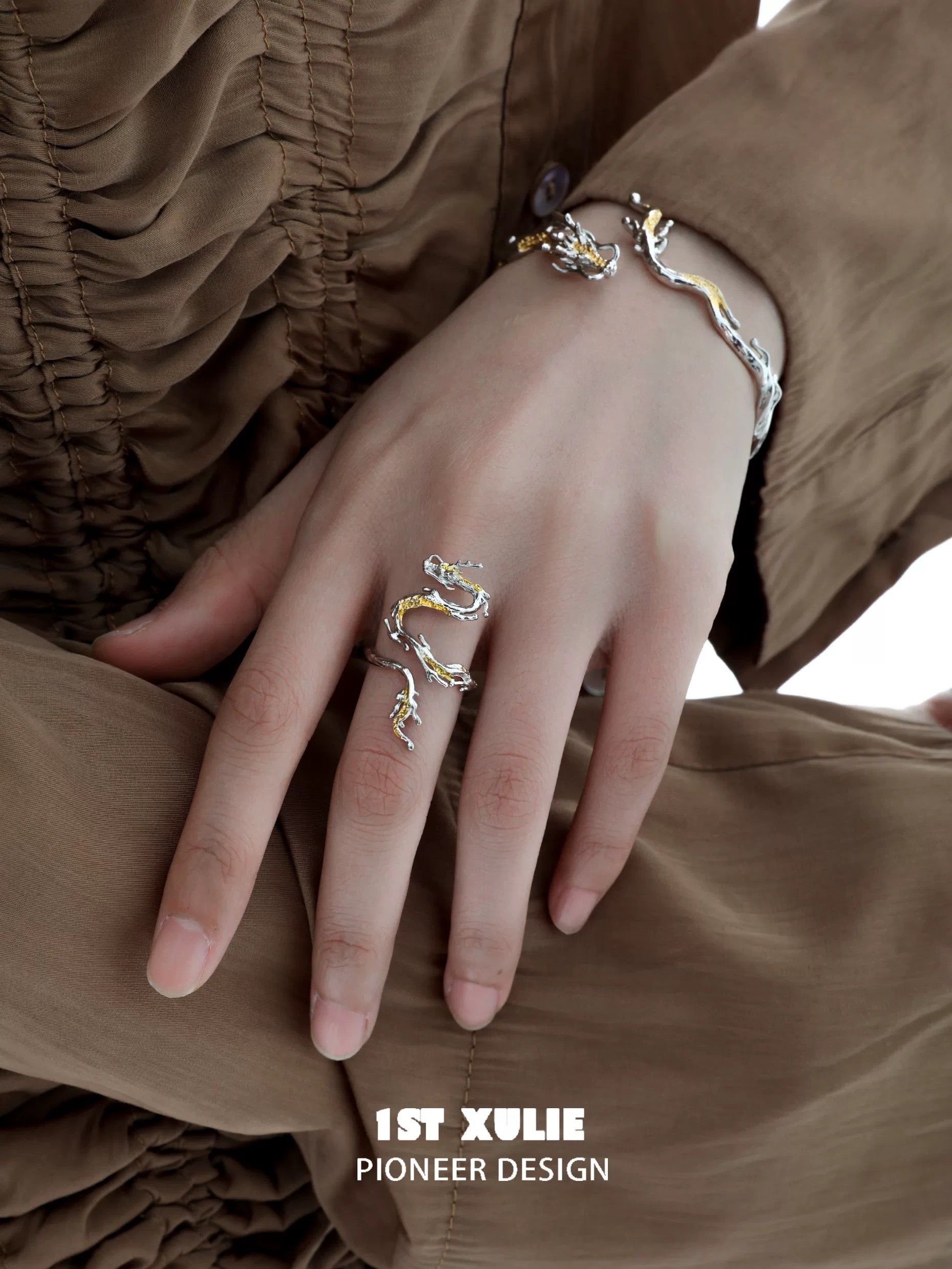 金龙 - Golden Dragon - S925 Silver Ring