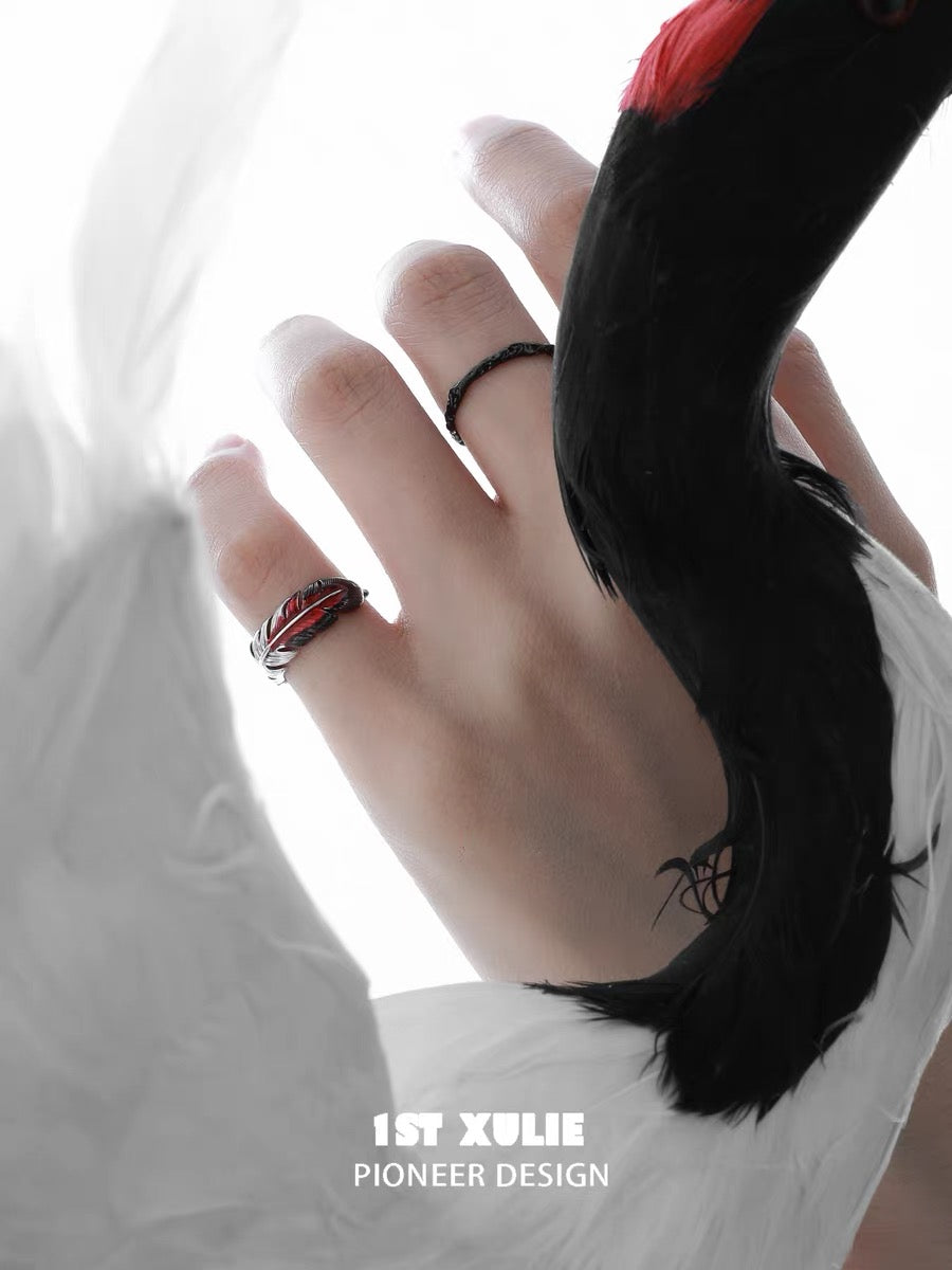 灵鹤浮生 - Spiritual Crane - S925 Silver Pinky Ring
