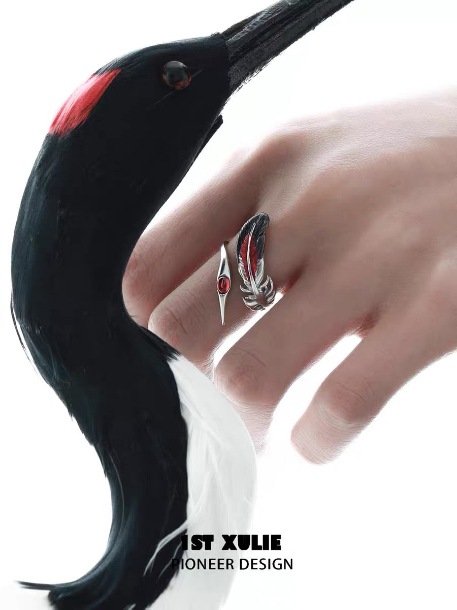灵鹤浮生 - Spiritual Crane - S925 Silver Ring