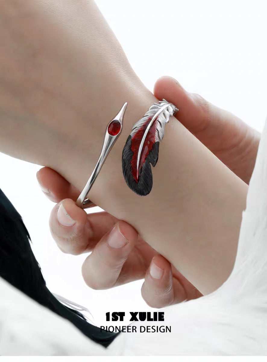 灵鹤浮生 - Spiritual Crane - Cuff Bracelet