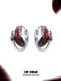 灵鹤浮生 - Spiritual Crane - Huggie Earrings