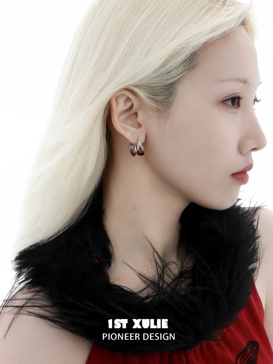灵鹤浮生 - Spiritual Crane - Huggie Earrings
