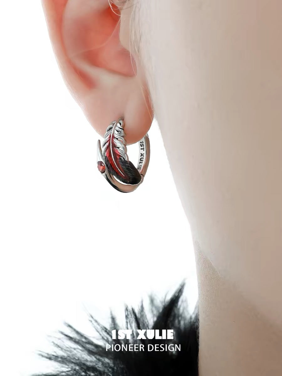 灵鹤浮生 - Spiritual Crane - Huggie Earrings