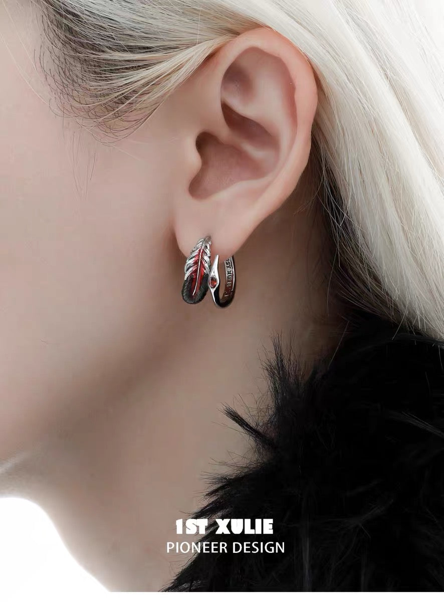 灵鹤浮生 - Spiritual Crane - Huggie Earrings