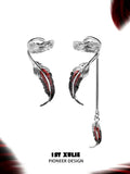 灵鹤浮生 - Spiritual Crane - Asymmetrical Ear Cuffs
