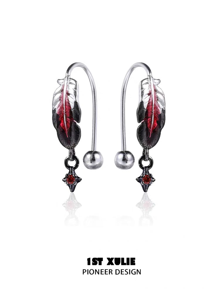 灵鹤浮生 - Spiritual Crane - S925 Silver Screw Back Earrings