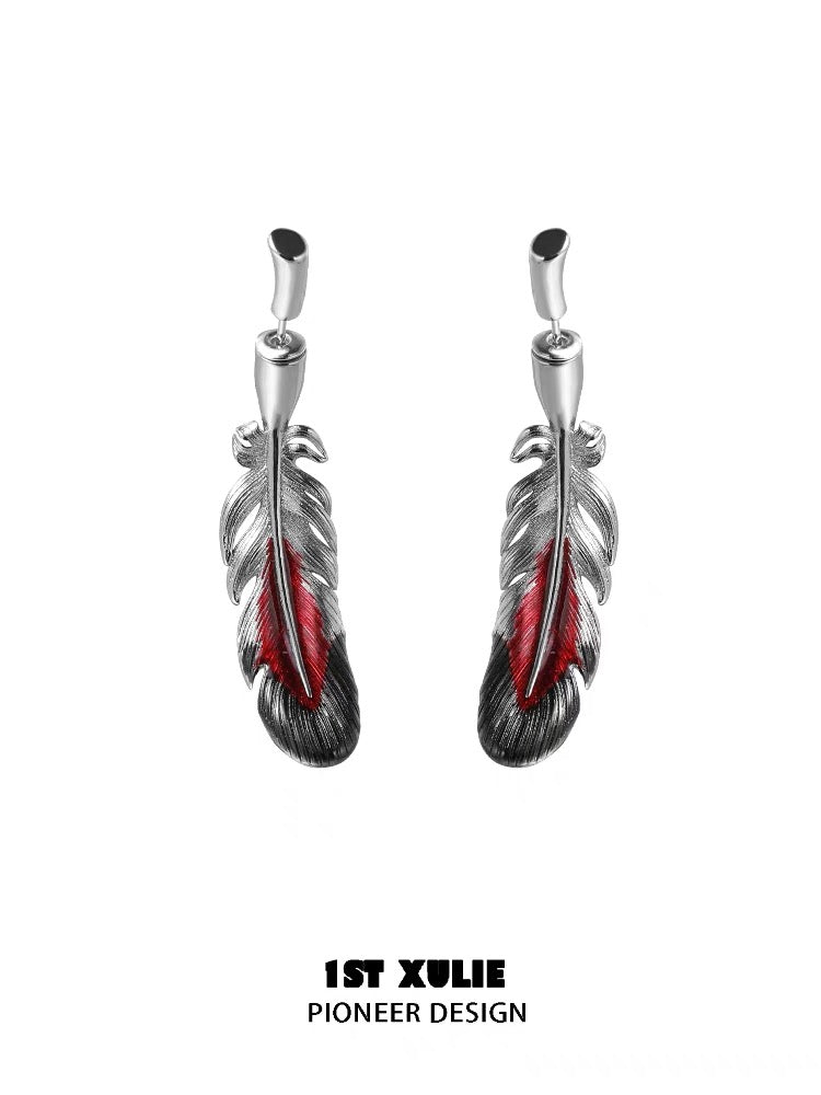 灵鹤浮生 - Spiritual Crane - Stud Dangle Earrings
