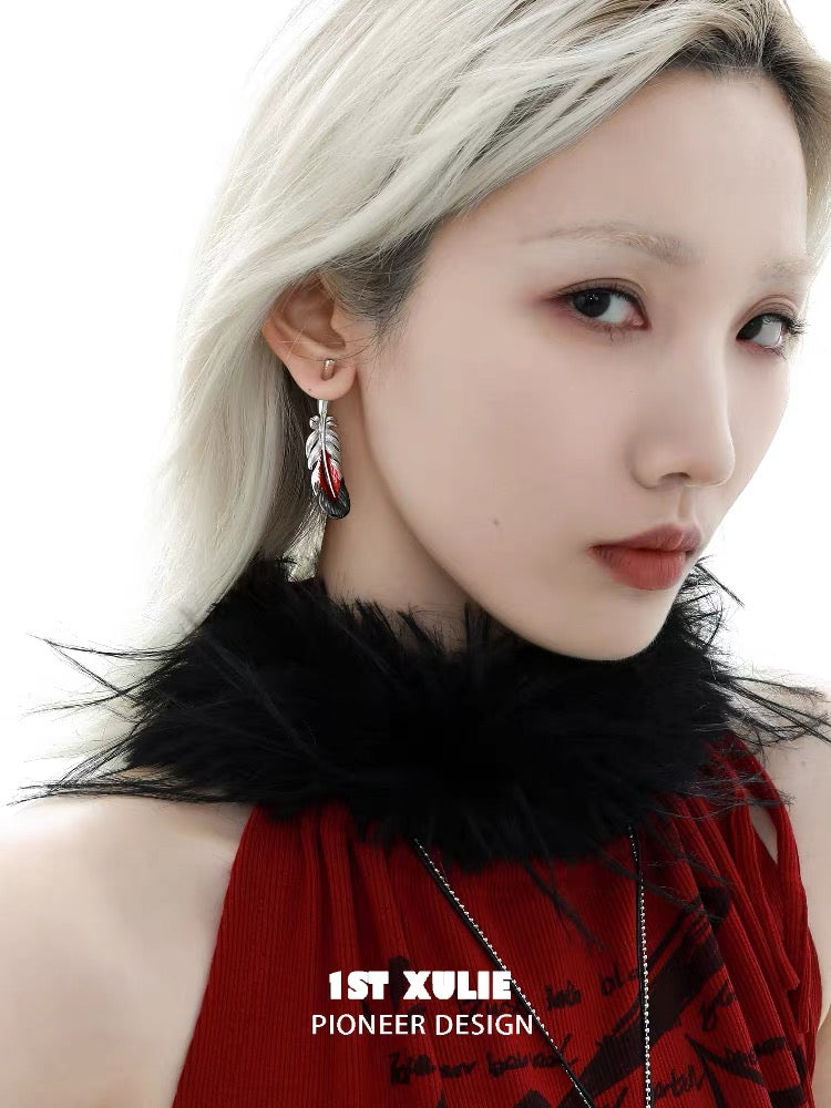 灵鹤浮生 - Spiritual Crane - Stud Dangle Earrings