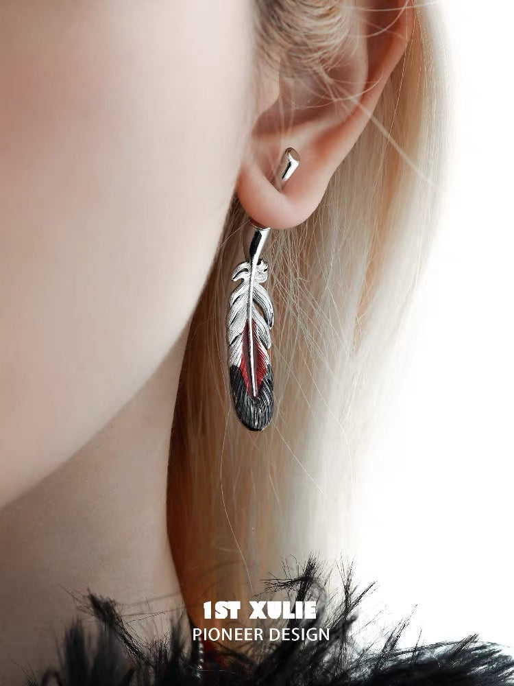 灵鹤浮生 - Spiritual Crane - Stud Dangle Earrings