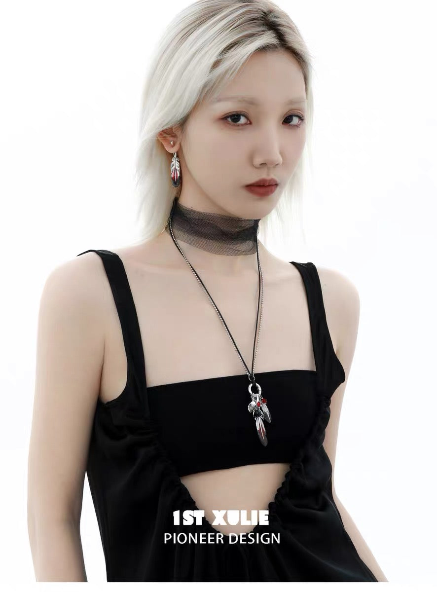 灵鹤浮生 - Spiritual Crane - Stud Dangle Earrings