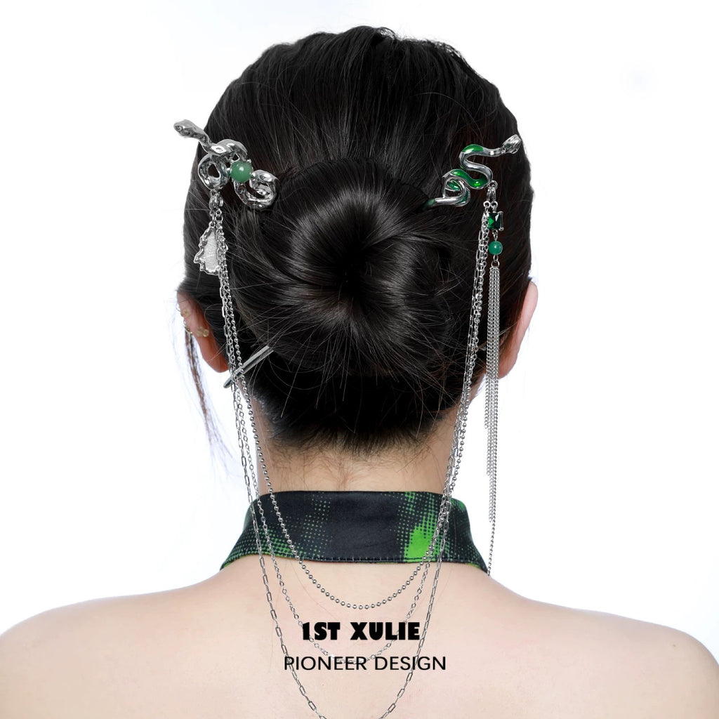灵蛇 - Serpent Spirit - Hairpin Set with Detachable Tassel