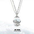 雪国之境 - The Snow Kingdom - Platinum Plating Snow Crystal Ball Necklace